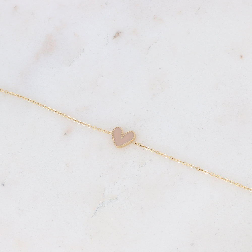 Tiny pinky beige heart, endless charm bracelet❤️✨