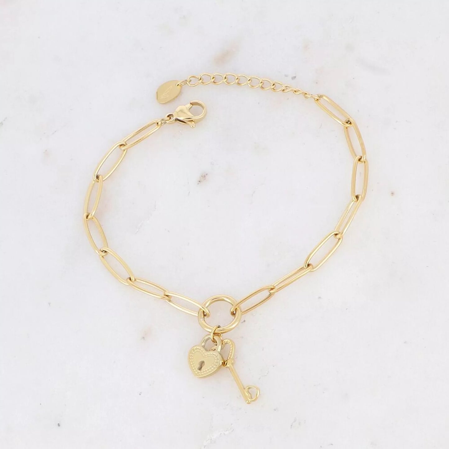 Rosia Heart & Key Bracelet β Locked In Style ππ