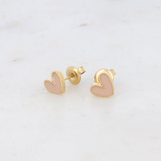 Enameled Heart Studs – tiny love, big vibes! ❤️✨