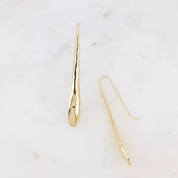 Damoni Long Hook Earrings – Sleek, Shiny & Statement-Worthy 💛