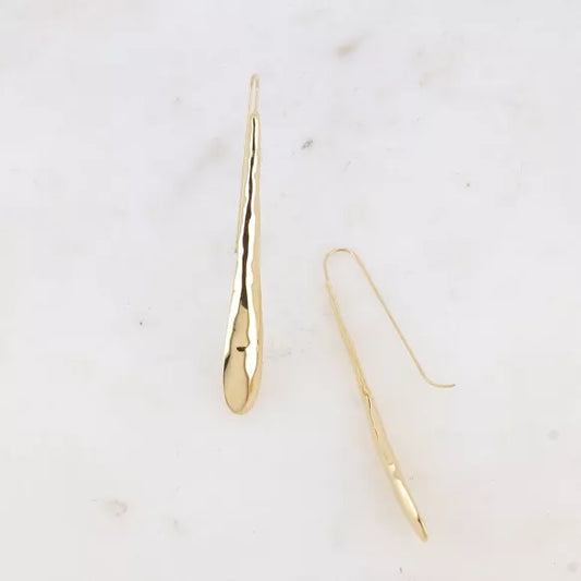 Damoni Long Hook Earrings – Sleek, Shiny & Statement-Worthy 💛