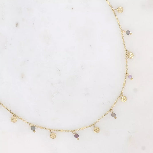 Shimmer Stone Tassel Necklace – Dainty sparkle with a golden groove ✨💫